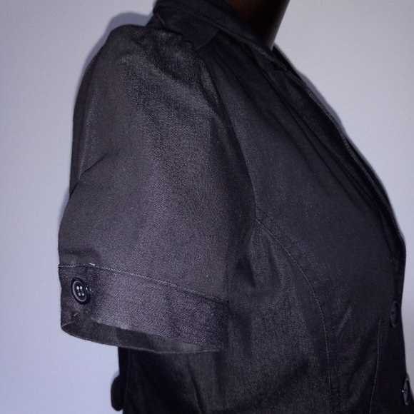 Blouse-jacket, short sleeves, lined, Reitmans women's size 12-Petite / US size 6 - Picture 7 of 13